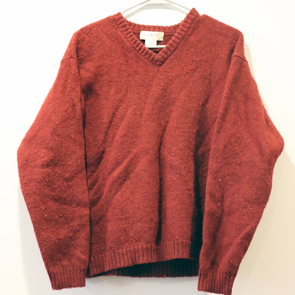 Vintage J-Crew Maroon Red Wool Sweater